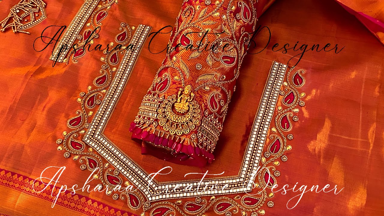 Bridal blouse design// Aari work blouse design for beginners