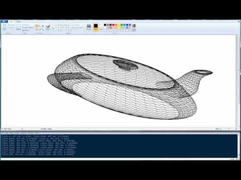 Drawing obj file mesh grid in Paint with Python