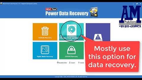 How to use MiniTool Partition Data Recovery (USB, HDD, SSD, Memory Card, etc.) by AM Productions