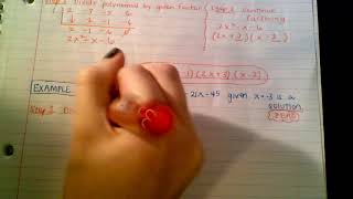 4 2b Video Notes Factor Polynomials by Dividing First