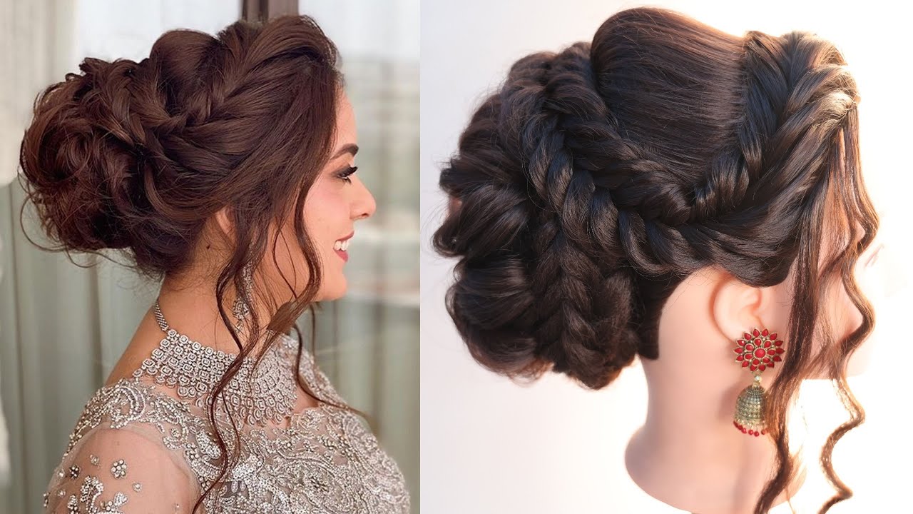 Hair style | Hairstyles for gowns, Wedding hair and makeup, Bridal hair buns