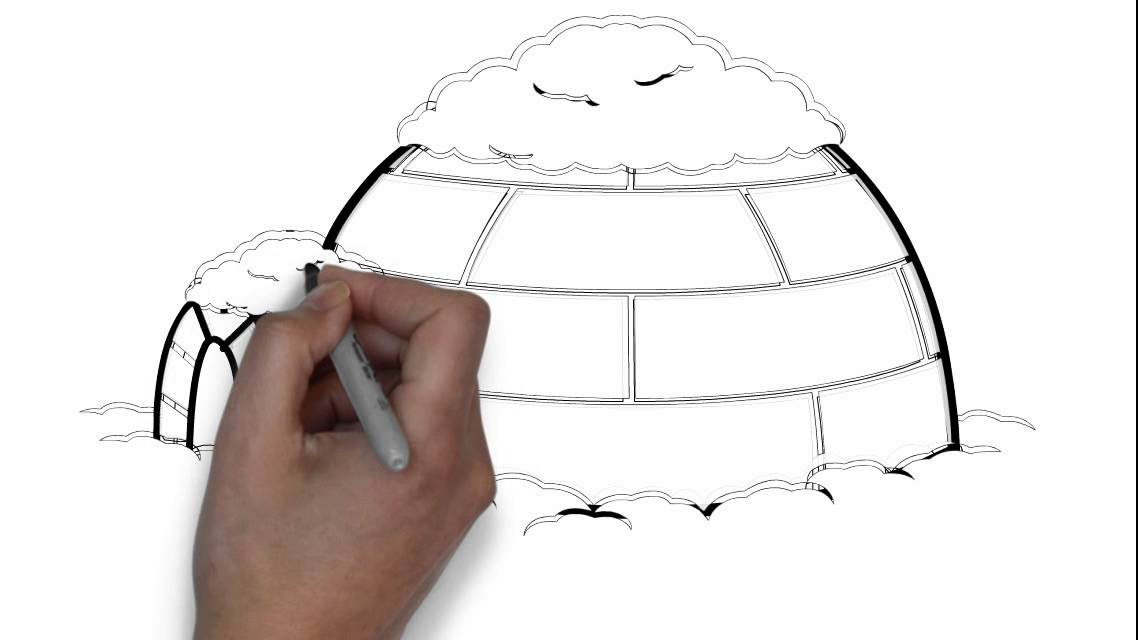 Comment Dessiner Un Igloo Youtube