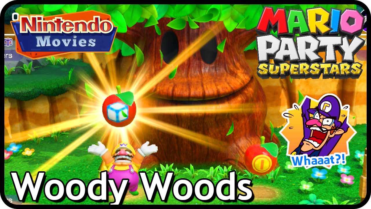 Mario Party Superstars: Woody Woods (4 players, Wario VS Rosalina VS Donkey Kong VS Waluigi)