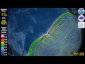 Tsunami Animation: Valdivia, Chile, 1960 (rotating globe)