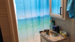 NEW RV SHOWER CURTAIN...adj to fit!!!