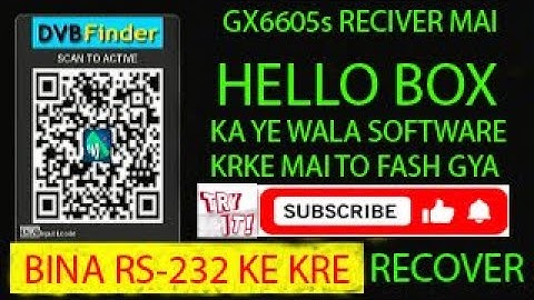 GX6605s ALL RECIVER HELLOBOX  L CODE DVB KO EASY RECOVER WITH USB