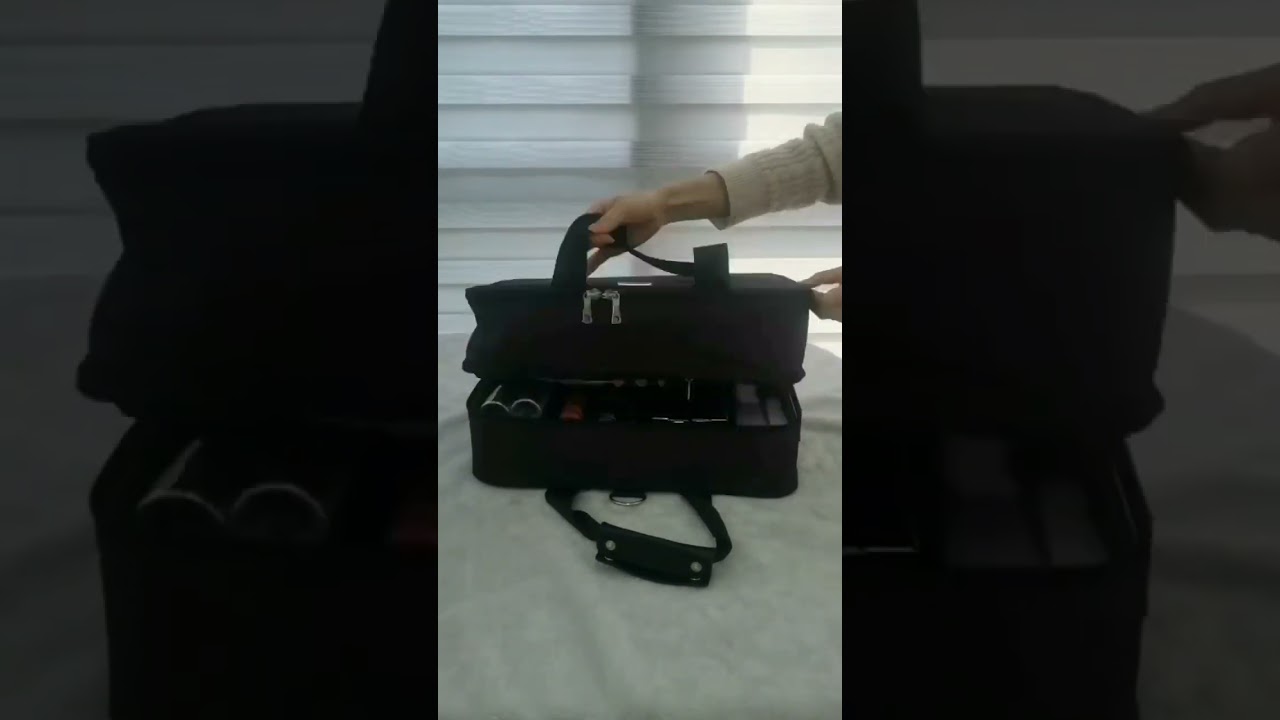 Black Large Professional Makeup Bag For Makeup Artists or Hairdressers