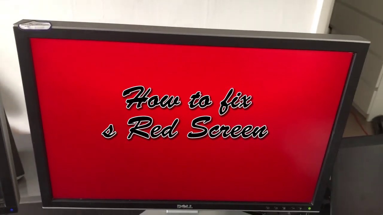 How To Fix A Red Screen Youtube