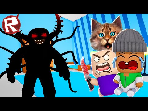 СНОВА МОНСТР в игре ДЕТСКИЙ САДИК в РОБЛОКС (Daycare 2 Story roblox) Весёлый Кот