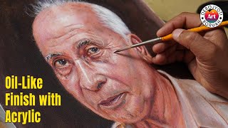 How to Paint an Oil-Like Portrait with ACRYLIC | Portrait of Uncle Tarun with Debojyoti Boruah