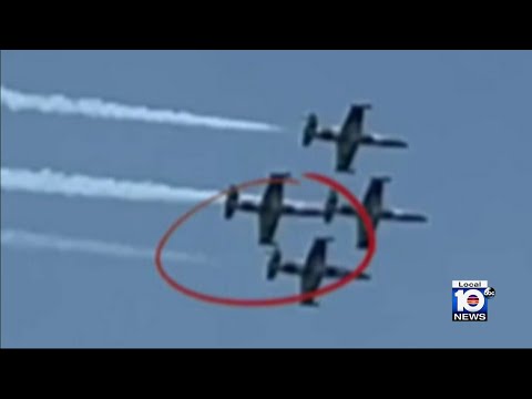 Ghost Squadron planes clip wings during Fort Lauderdale Air Show