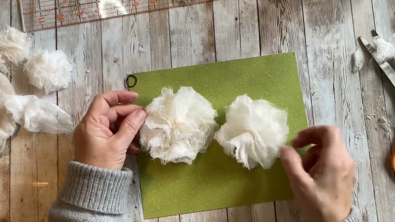 Shabby chic flower made easy, No Sew / No Glue