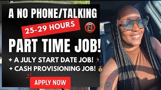 🙌🏾 NO PHONE/TALKING PART TIME JOB! + A JULY START DATE JOB! APPLY BY 5/31! WORK FROM HOME JOBS 2024
