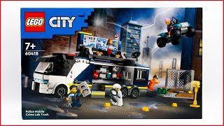 LEGO City 60418 Police Mobile Crime Lab Truck Speed Build