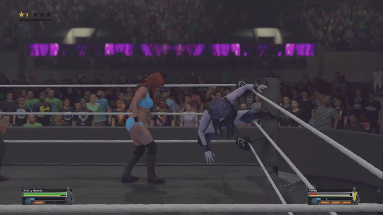 WWE 2K25: Christy Hemme Vs Raven (Low blow match)