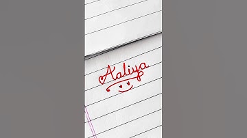 Aaliya💕 name calligraphy|Cursive writing|Improve handwriting|#calligraphy #writing #ytshorts #shorts