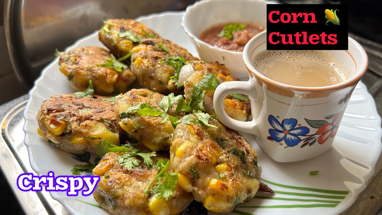 Sweet Corn 🌽 Cutlet Recipe | Corn Tikki 😋| Corn Kabab Recipe | Potato Corn Cutlet 