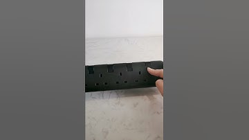 New Design UK Extension Lead Black with individual switches