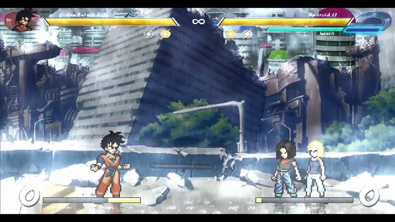 🔴M.U.G.E.N DRAGON BALL SUPER FUTURE GOHAN VS ANDROIDES 17 E 18 ...
