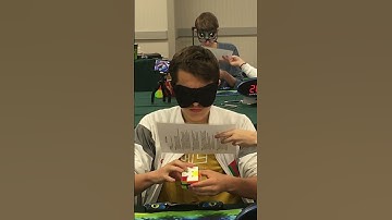 Fastest time to solve a 3x3x3 cube blindfolded - 12.97 seconds by Tommy Cherry 🇺🇸