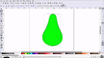 Inkscape Tutorial Making a Vector Outline of a Pear from an Image File, Practising Bezier Curves