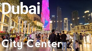 Dubai [4K] Amazing Burj Khalifa. Dubai City Center Walking Tour 🇦🇪