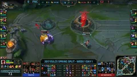 EPIC Fnatic (Caps Ryze) VS G2 (Perkz Syndra) Game 2 Highlights - 2017 EULCS Spring W1D1