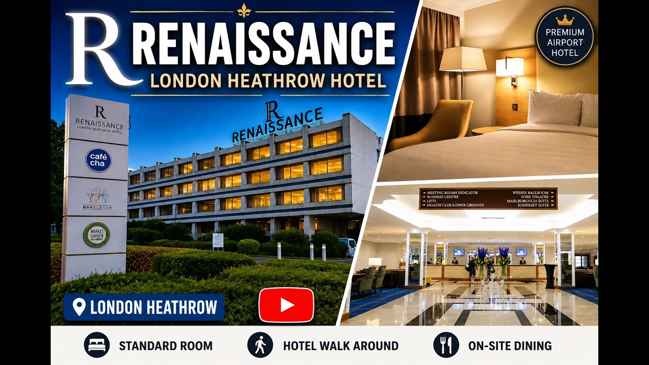 The Renaissance London Renaissance Hotel London Heathrow – Standard Room Tour & Hotel Walk ...