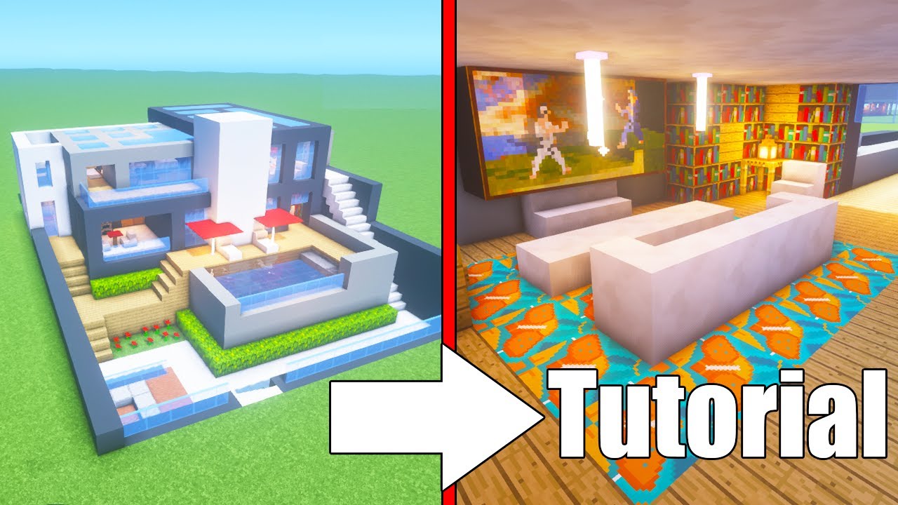 How to Make a Modern Home in Minecraft Part 2 - TokyVideo