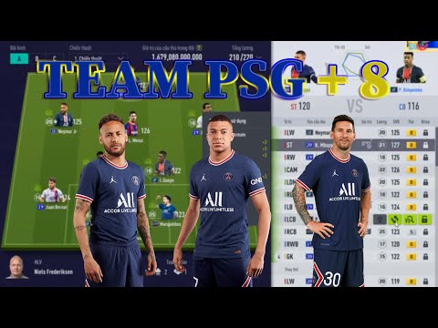 Trải nghiệm Đội Hình PSG + 8 1600 Tỷ Siêu Đẹp với bộ ba Messi, Mbappe, Neymar +8 | Hakumen FO4