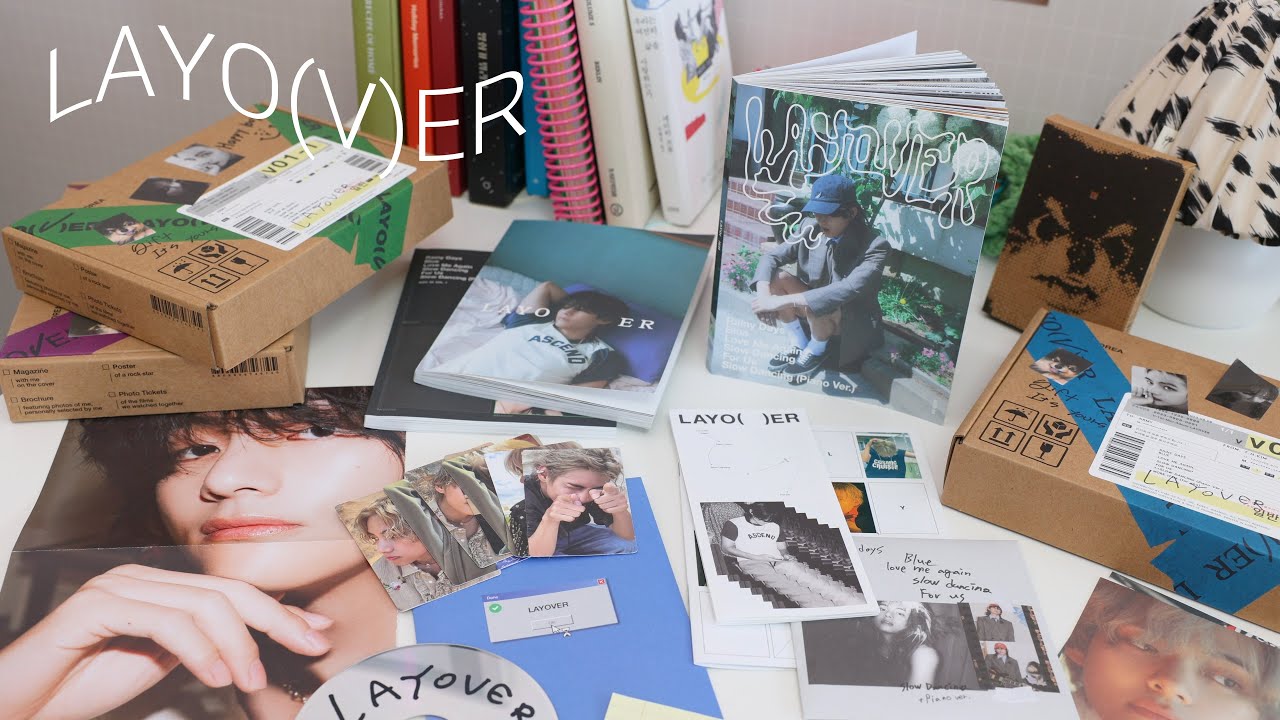 Unboxing: 'LAYOVER' album by V 💿 #V_Layover 