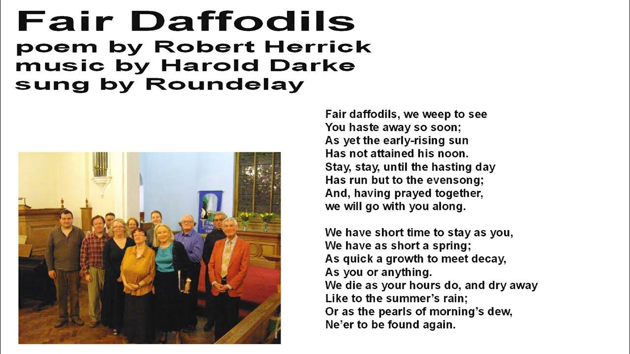 Fair daffodils poem by Robert Herrick music by Harold Darke sung by