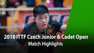 2018 Czech Junior & Cadet Open Highlights Kuang Li Vs Zhu Jiaqi Final
