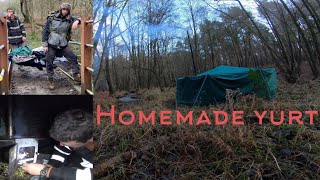 Another Winter Camp Homemade Yurt