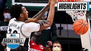 Nebraska at Michigan State | Big Ten Men's Basketball | Highlights | Jan. 5, 2022