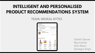 Intelligent and Personalized Product Recommendation System | Walmart Sparkathon 2023
