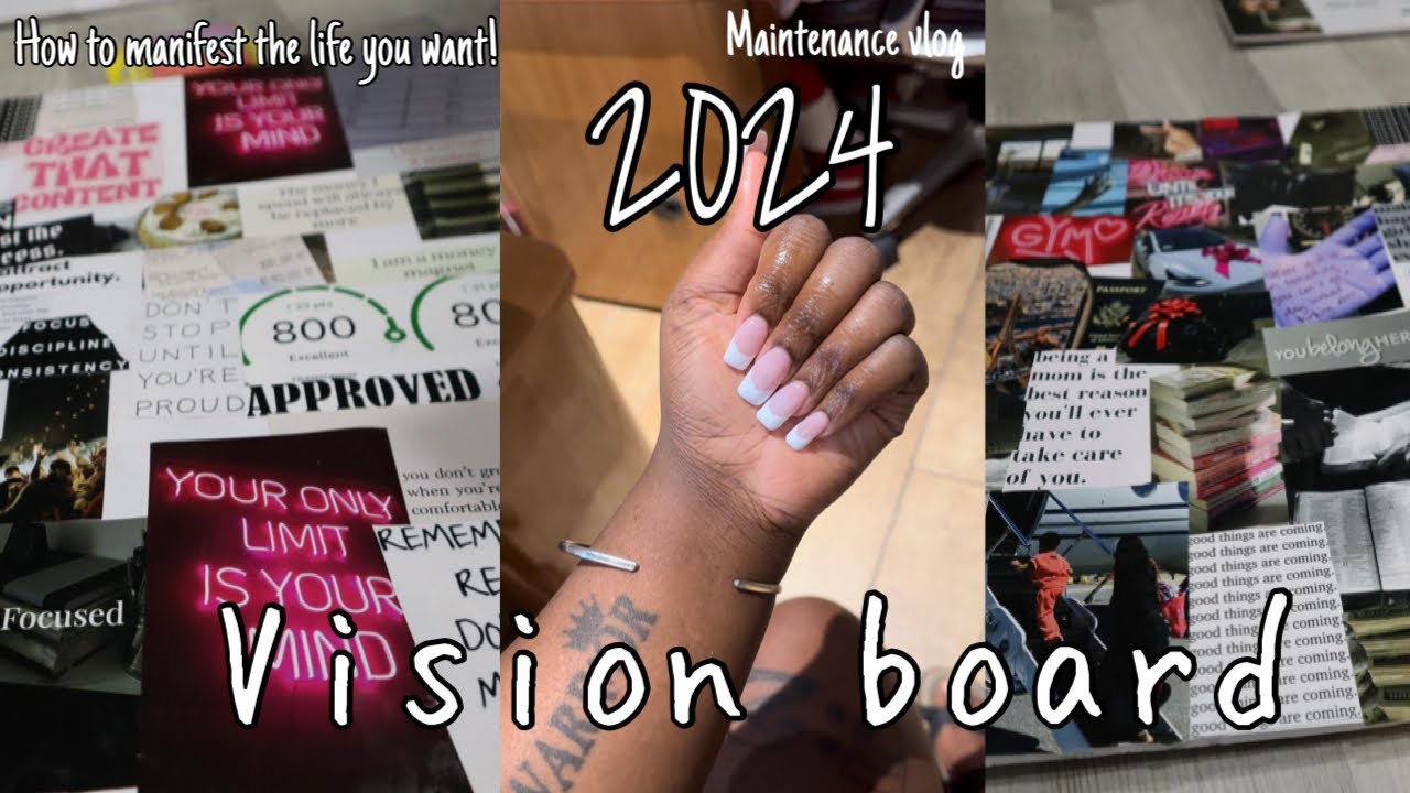 Make my 2024 vision board with me ! | how to manifest the life you want ...
