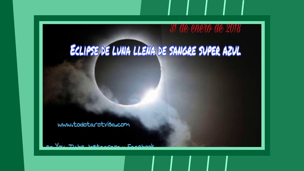 Eclipse de luna de sangre super azul. 31 de enero de 2018. www.todotarotvisa.com. Consulta 24h tarot barato bastante aciertos