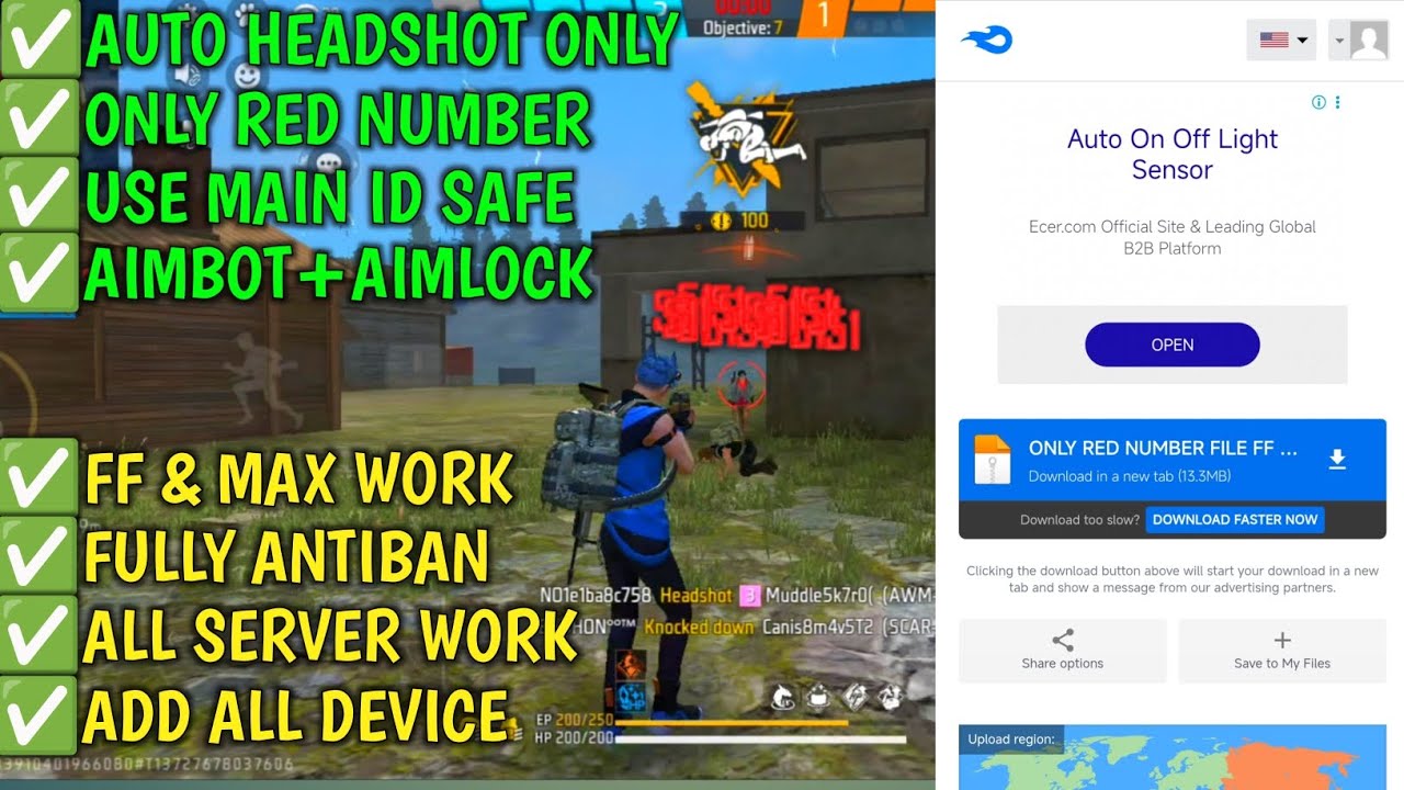 Ob52 update no drag body headshot config file free fire aimbot+aimlock | free fire Max headshot hack