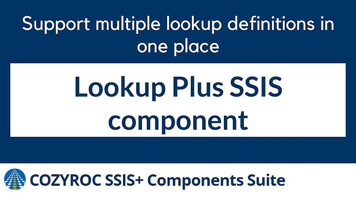 Multiple keys lookup SSIS component. Lookup Plus SSIS component by COZYROC