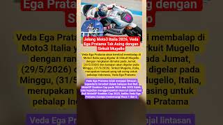 Jelang Moto3 Italia 2026, Veda Ega Pratama Tak Asing dengan Sirkuit Mugello