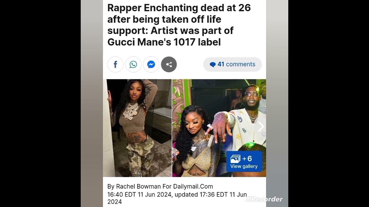 Rapper Enchanting (Channing Larry) 26 reported d*ad  after an alleged overdose...