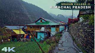 [ 4K ] Walking Through Grahan Village in the Rain 🌧️ | Himalayan Village Ambience | ASMR