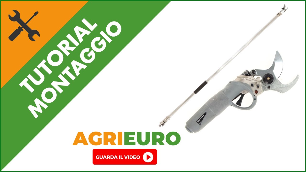 Forbice elettrica da potatura Blackstone 450-BP con asta di prolunga Blackstone: guida al montaggio