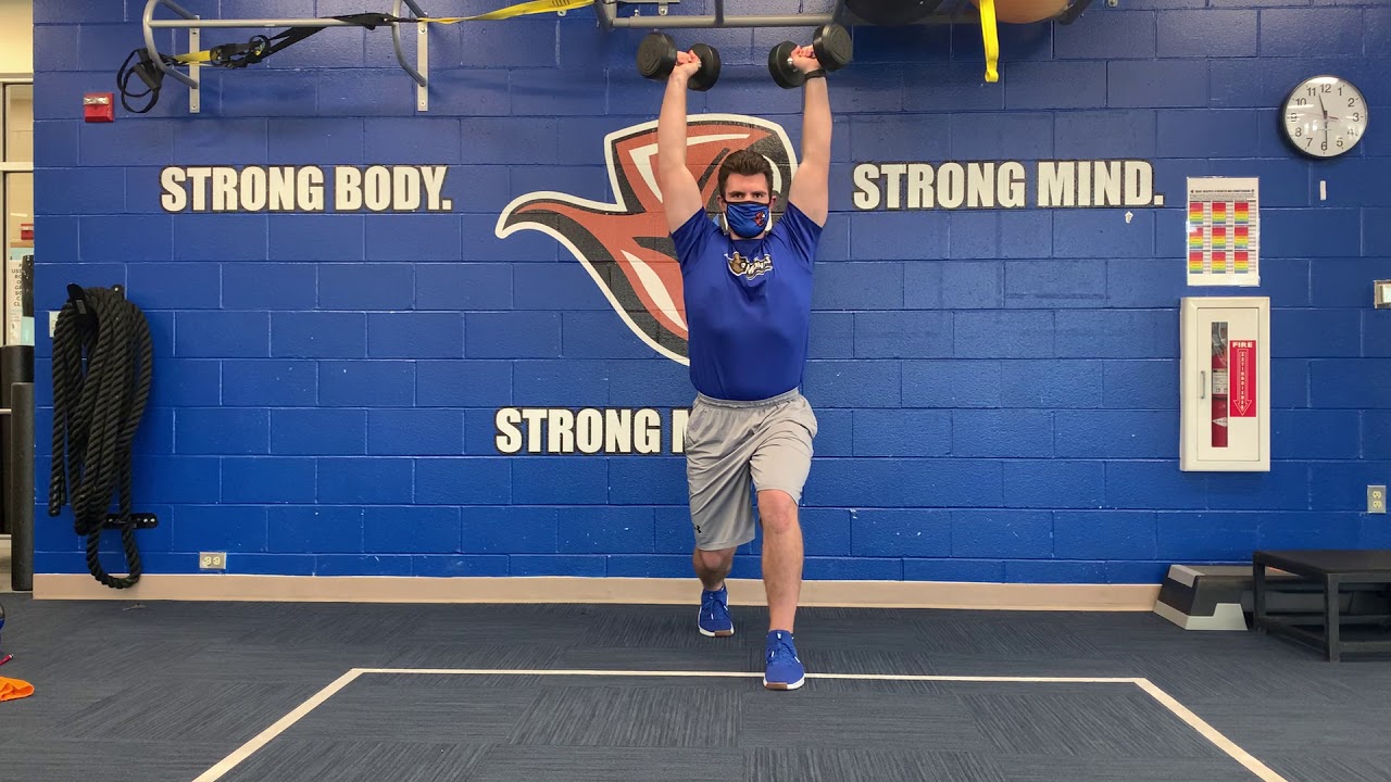 Overhead Split Press Split Stance SSD DB Overhead Press - YouTube