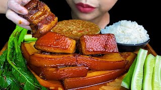 Braised Pork Belly * MUKBANG SOUNDS *