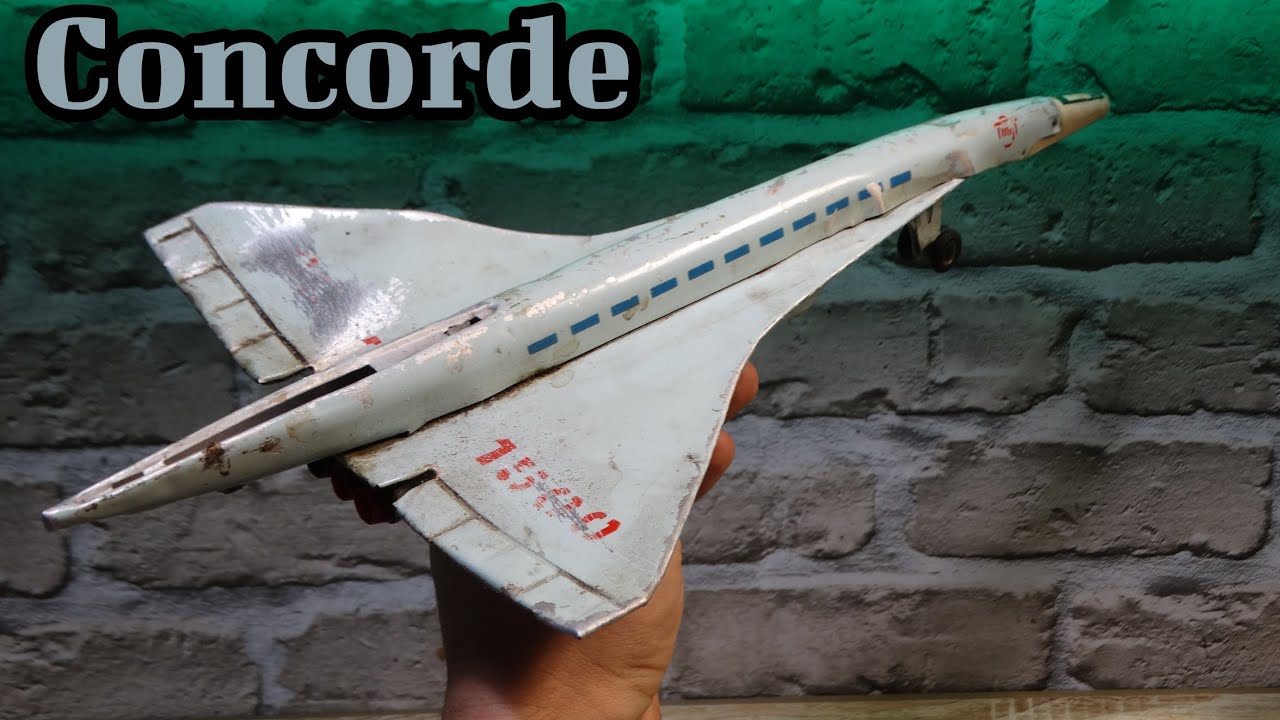 Restoration of a Toy Plane. Concorde toy restoration. 