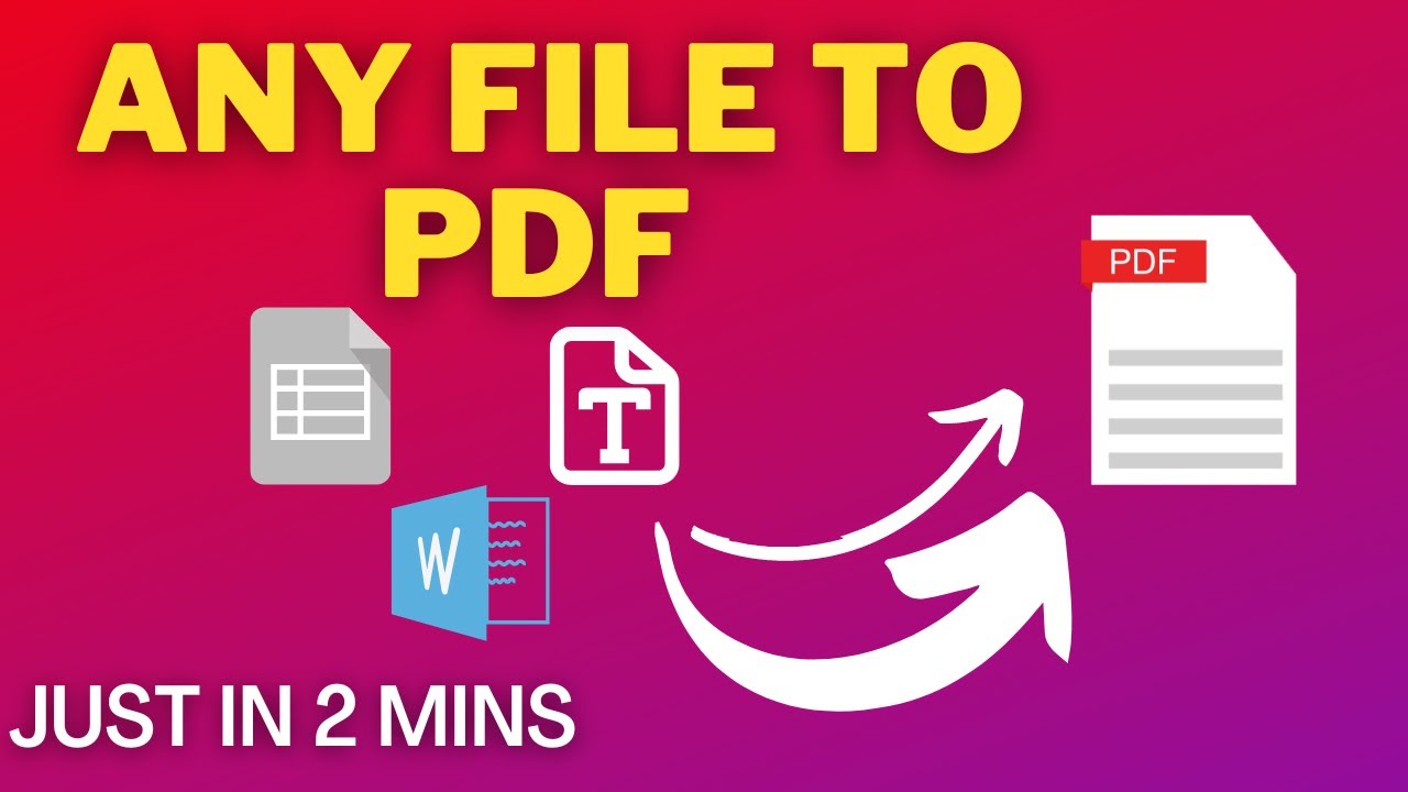 Any File Convert To Pdf How To Convert Any File Into Pdf Excel