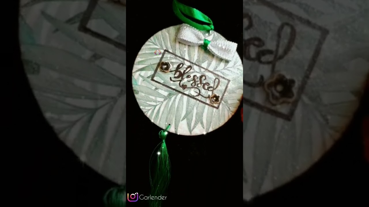 Car Charms with Bible Verse Decoupage Blessed Handmade Tassels