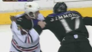 Colin Fraser vs Wayne Simmonds Nov 29, 2008